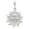 Sterling Silver Sun Jewelry Charm Celestial Jewelry 32mm x 24mm